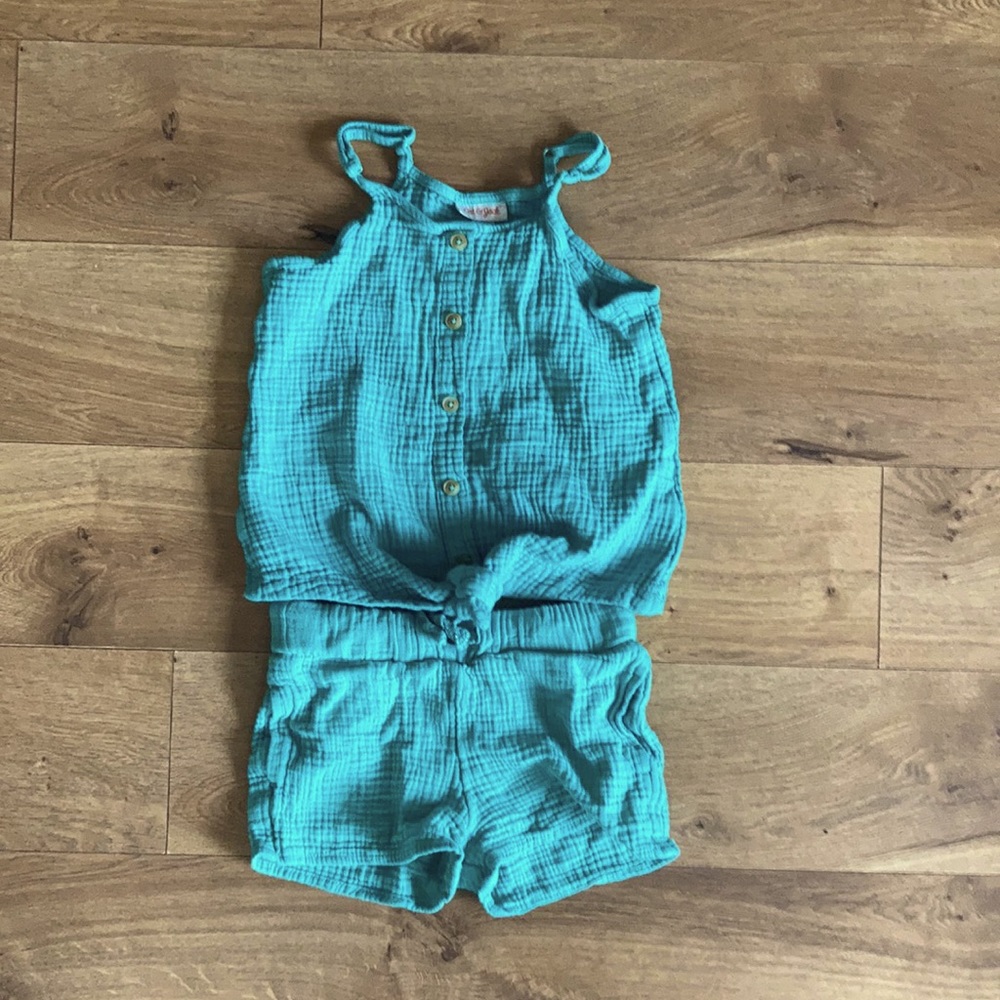 CAT & JACK • 2 piece matching set • Teal Blue • Girl’s 6/6X